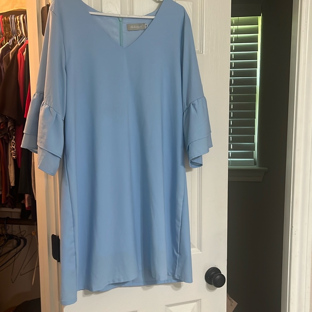 Baby blue dress